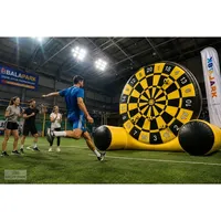 Grand jeu de fléchettes géant gonflable commercial d'extérieur, cible de tir de football, équipement d'amusement pour festival