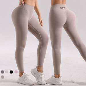 Vêtements de Sport Personnalisés Marque Privée Nylon Spandex Poussée Contrôle du Ventre Pantalon de Yoga à Taille Haute Leggings de Fitness pour Femmes - Product Image 1