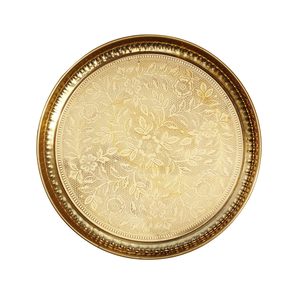 ถาดทองเหลืองลายดอกไม้สลักผู้ผลิตขายส่ง - Product Image 5