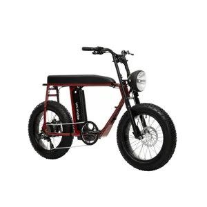 Bicicleta de asistencia eléctrica para movilidad urbana, bicicleta roja Unimoke MK de Urban Drivestyle, bicicleta eléctrica con batería, bicicleta eléctrica para adultos