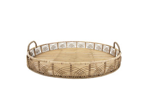 ถาดหวายทรงรีขนาดเล็กทำด้วยมือดีไซน์พับเก็บได้สะดวกเก็บอาหารผลไม้ปิกนิกมีที่จับที่ดีที่สุดราคาขายส่งซักรีด - Product Image 3
