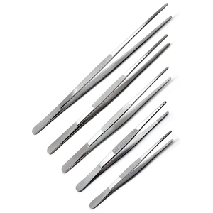 Pinces chirurgicales droites à dents en acier inoxydable, réutilisables, manuelles, de haute qualité, de grande taille, pour pansements et dissection en salle d'opération - Product Image 6