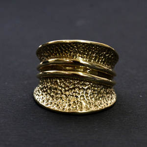 แหวนสปินเนอร์ชุบทอง14K สำหรับทุกเพศเครื่องประดับทองเหลืองทำด้วยมือฟรีไซส์สำหรับงานหมั้น/งานแต่งงานแฟชั่น - Product Image 4