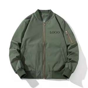 Blouson aviateur à logo personnalisé pour hommes Four Seasons OEM Logo brodé au design personnalisé Logo uni Hommes Femmes Manteau Vol extérieur - Product Image 6