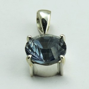 Colgante de Topacio Místico con Forma de Corazones, Chapado en Plata, Estilo Bohemio, Joyería de Compromiso - Product Image 2