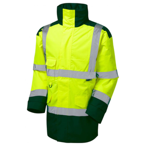 เสื้อแจ็คเก็ตนิรภัยสะท้อนแสง ANSI Class 2 กันน้ำ แขนยาว สำหรับงานก่อสร้างบนถนน - Product Image 1