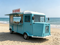 Remorque de fabrication de beignets avec friteuse automatique et support de glaçage pour la vente en confiserie, café et autres commerces, résistante à la rouille