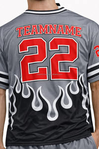 เสื้อเจอร์ซีย์แฟนอเมริกันฟุตบอลผู้ชายสีแดงแบบขายส่งสั่งทำพิเศษ ผลิตจากโพลีเอสเตอร์ 100% ระบายอากาศได้ดี แห้งเร็ว ซับเหงื่อ ออกแบบ OEM - Product Image 2