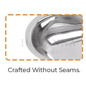 Bandeja médica de acero inoxidable con forma de riñón de 8 pulgadas, reutilizable, fácil de limpiar, bandeja para procedimientos quirúrgicos y hospitalarios - Product Image 5