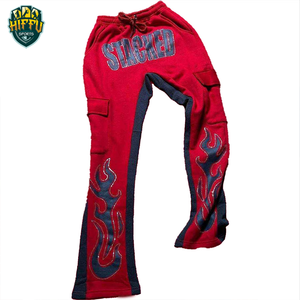 Pantalones largos de nueva moda para hombre 3D para estampado de farol acampanado pantalones de chándal de lana personalizados ropa de calle transpirable diseño tela de lona informal - Product Image 4