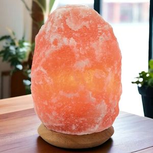 Lámpara de sal de cristal de piedra del Himalaya Rosa natural tallada moderna extraída de las montañas del Himalaya elemento decorativo transformar - Product Image 2