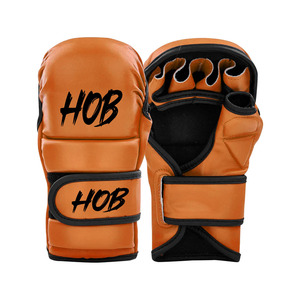 100% gants d'entraînement MMA en cuir pur pour hommes Impression de logo personnalisé Caractéristiques extensibles imperméables confortables pour la boxe d'arts martiaux - Product Image 5