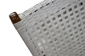 Silla de Jardín Moderna de Madera Maciza con Correa Tejida a Mano, Ecológica - Product Image 4