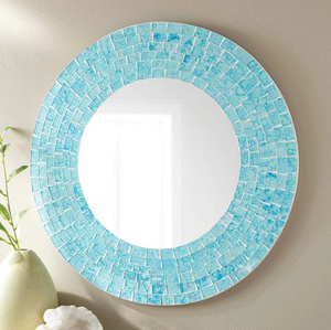 กระจกโมเสคเปลือกหอยมุกคุณภาพสูง งานฝีมือฝังเปลือกหอยตกแต่ง กระจกติดผนังสไตล์ชายทะเลสุดหรู ดีไซน์ประณีต - Product Image 3