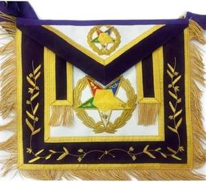 Ensemble de décorations maçonniques avec tablier, gants, ceinture et collier pour les cérémonies de la loge franc-maçonnique - Product Image 2