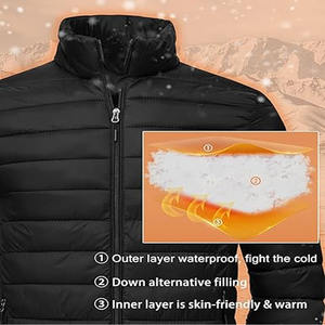 Meilleur prix Hommes Nouveau Style Doudounes Qualité durable Étiquette personnalisée Toile Saison d'hiver Fermeture à glissière - Product Image 6