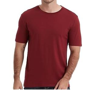 T-shirts à manches courtes pour homme en laine mérinos 100% couleur personnalisée, coupe classique, col rond, anti-boulochage et séchage rapide - Product Image 1