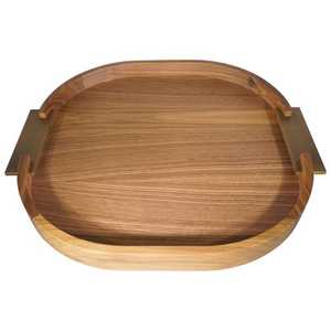 Nueva llegada bandeja de servicio de madera con asas ajustables último diseño elegante bandeja de servicio de madera de la India a bajo precio - Product Image 2