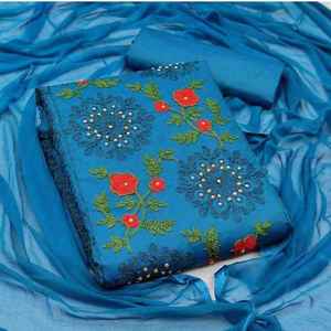 Punjab Special Punjabi Fancy Trajes bordados Estilo Ladies Fancy Women Heavy Unstitched Suit Materiales para mujeres Trajes de lujo - Product Image 4