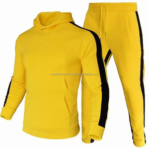 Ropa deportiva para hombre, ropa informal para gimnasio, chándal, nuevos trajes para correr de otoño e invierno para hombre, Sudadera con capucha a rayas, pantalones, chándal informal - Product Image 5