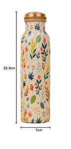 Botella de agua de cobre impresa atractiva de exportación al por mayor con acabado mate para uso moderno - Product Image 5