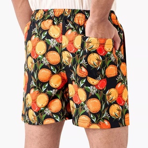 Pantalones Cortos Modernos para Hombre con Estampado de Hojas Tropicales, Ropa Casual de Corte Holgado con Cintura Ajustable, Ropa de Playa de Verano, Colores y Tallas Personalizables - Product Image 3