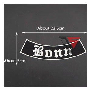 Personalizado de gran tamaño bordado huesos Alemania MC parches 6 uds conjunto para motorista motocicleta chaleco parche frontal ropa para chaleco - Product Image 5