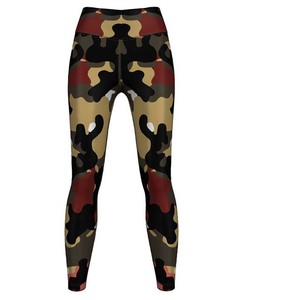 Leggings en polyester spandex respirant à séchage rapide pour femmes, pantalons imprimés à sublimation personnalisée avec service OEM - Product Image 1