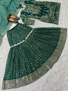 ชุดเดรสผ้าจอร์เจียแบบดั้งเดิมชุดเดรสสำหรับงานปาร์ตี้แขนยาวปักลายขนาดใหญ่ - Product Image 2