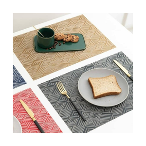 Solid Black Colour 100% Cotton Placemat Eco Friendly 30x45cm Dining <b>Table</b> Use OEKO TEX Certified India Export Focused Product - Product Image 3