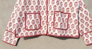 แจ็กเก็ตผ้าฝ้ายสองด้านแจ็กเก็ตแต่งงานแบบกลับด้านได้ - Product Image 4