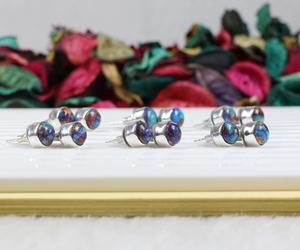 High Quality Copper <b>Turquoise</b> Gemstone <b>Stud</b> <b>Earrings</b> Jewelry Silver Plated Jewelry Amazing Quality <b>Earrings</b> Jewelry - Product Image 4