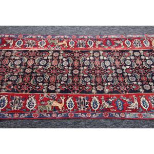 พรมขนาด 3.3x8.8 ฟุต, พรมตุรกีขนาดเล็ก, พรมสีแดงลายดอกไม้ - Product Image 4