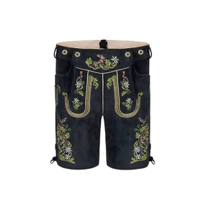 Lederhosen Alemán Auténtico de Primera Calidad para Hombre, Traje Bávaro de Cuero Genuino para Oktoberfest, Pantalón Corto Bordado Personalizado al por Mayor - Product Image 6