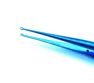 Pinzas de Punta de Anillo de Titanio de Alta Calidad de 18 cm, Instrumentos de Microcirugía Ocular, Pinzas de Oftalmología de Punta de Anillo de Orificio Fino - Product Image 3