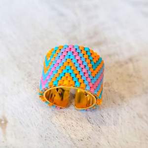 Elegante cuentas de semillas fiesta desgaste anillo de dedo colores personalizados disponibles anillo de dedo con cuentas estilo bohemio Festival joyería para mujer - Product Image 5