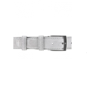 Cintura da uomo in pelle scamosciata di colore bianco freddo in vera pelle italiana di alta qualità con fibbie ad ardiglione 3.5cm/1.37in per il commercio all'ingrosso 6 pezzi in una scatola - Product Image 3