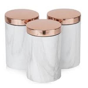 Decorative Metal Lid <b>Glass</b> <b>Canister</b> Designer Food Sealed <b>Canister</b> Metal & <b>Glass</b> Kitchen <b>Canister</b> - Product Image 5