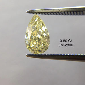 ลูกแพร์สุดหรูสีเหลือง0.80กะรัตเพชรแฟนซีเจียระไนแบบ S-T เกรด100% เพชรธรรมชาติแบบหลวมความชัดเจน VVS2 - Product Image 1