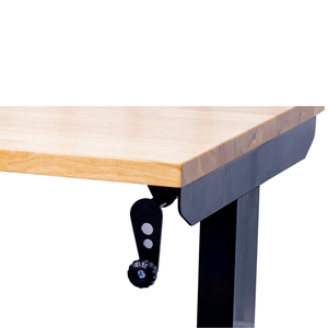 Établi moderne en bois de 117cm, bureau réglable en hauteur avec mouvement de levage silencieux pour garage, atelier, bureau ou industrie - Product Image 6