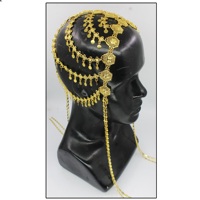 Ornements de cheveux brillants et longs à glands pour Dubai Head Chain Bohemian Bridal Headwear Hair Accessories hat Brid Bride Bridal Flower Side Hair