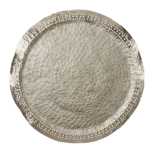 Venta de fábrica, platos de cocina para fiesta de boda, vajilla de aluminio cepillado, plato de cargador DE SERVICIO DE Catering decorativo para restaurantes - Product Image 5