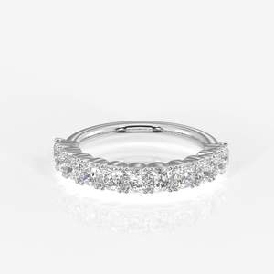 14K Gold <b>Wedding</b> Band with <b>Cushion</b> Cut Moissanite Diamond <b>Cushion</b> Cut Moissanite Diamond <b>Ring</b> - Product Image 5