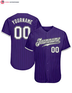 2025 personnalisé haute qualité le plus chaud maillots à fines rayures Baseball cousu maille Baseball uniformes chemises pour hommes - Product Image 1