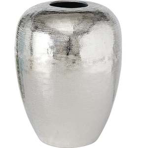 Nouveauté Vase de table en aluminium fait main personnalisé finition argent poli et martelé à vendre - Product Image 4