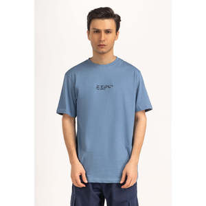 Camiseta de Cuello Redondo para Hombre, Corte Holgado, 100% Algodón, Bordado Personalizado, Fabricante OEM - Product Image 1