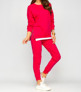 Nuevo y elegante chándal de gran tamaño de dos piezas con logotipo personalizado para mujer, venta al por mayor, chándal de manga larga para mujer - Product Image 5