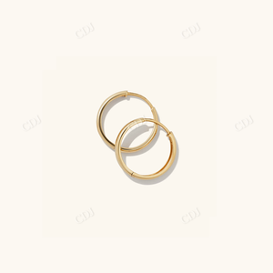 Wholesale Luxury Custom 14K Yellow <b>Gold</b> Stud <b>Huggie</b> Earrings for Women-High Quality Gift Jewelry - Product Image 3
