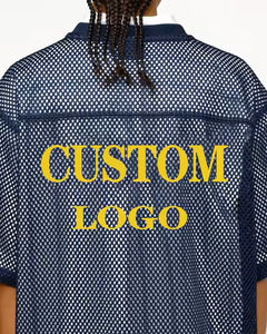 <b>Man</b> <b>Cropped</b> Oversized Vintage Street Wear Sports Retro Boxy Mesh 100% Cotton <b>T</b>-<b>shirt</b> For Loose Fit Boxy Fit Mesh <b>T</b>-<b>Shirts</b> - Product Image 4