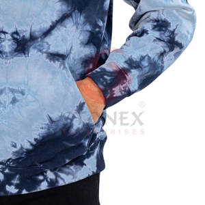 Otoño Invierno Hombres Tie-Dye Bordado Ecológico Sudadera con capucha High Street Fashion Algodón Logotipos y etiquetas personalizados Servicio OEM - Product Image 4